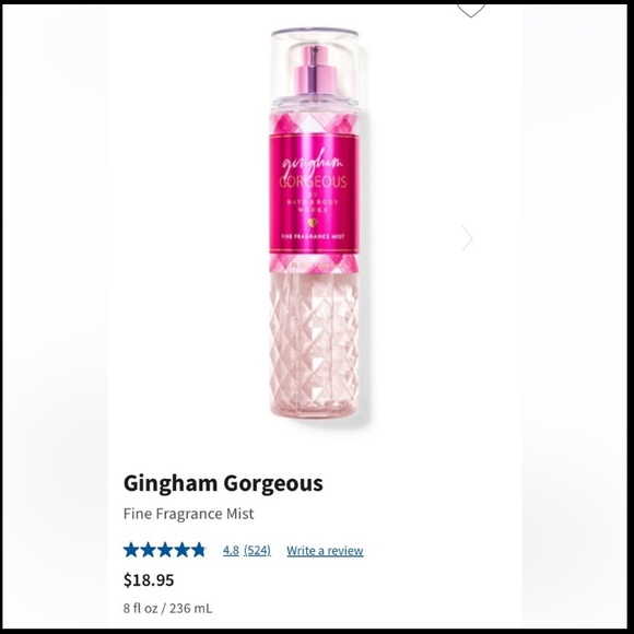 3pc Set💗GINGHAM GORGEOUS💗BBW Fragrance Mist+Body Wash+Body Cream Gift Wrap NWT - Picture 10 of 10
